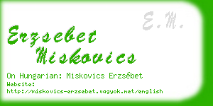 erzsebet miskovics business card